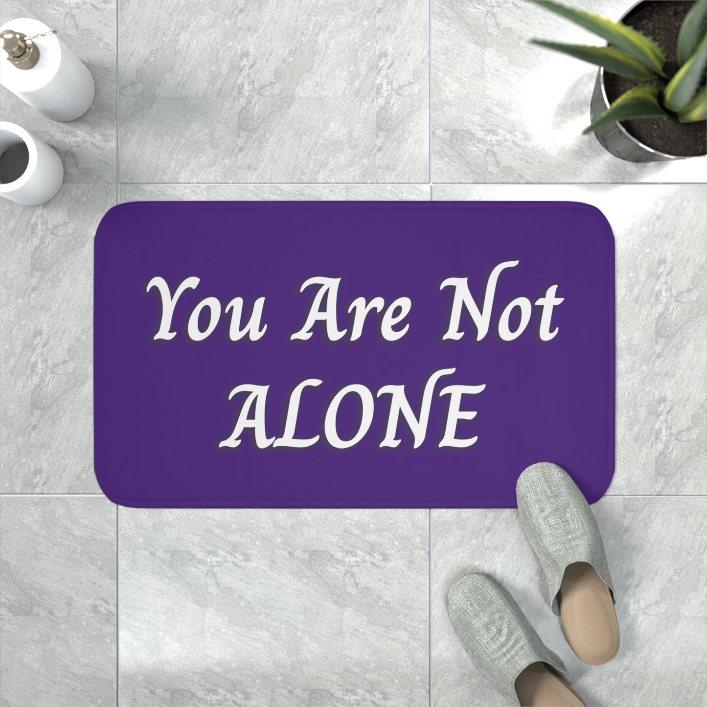 You Are Not Alone Memory Foam Bath Mat