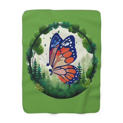 Semi-Colon Butterfly Sherpa Fleece Blanket