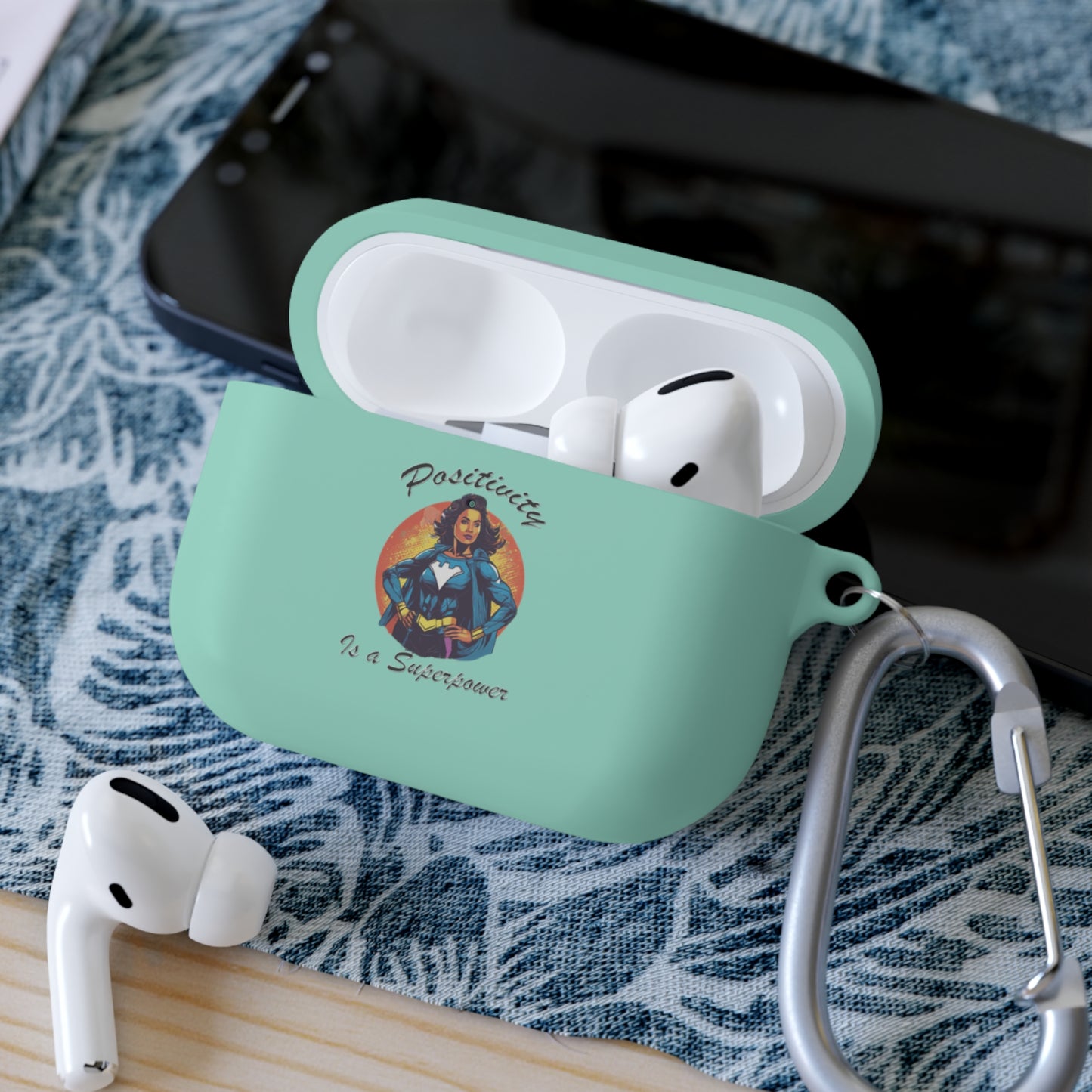 Positivity is a Superpower Female Superhero AirPods and AirPods Pro Case Cover