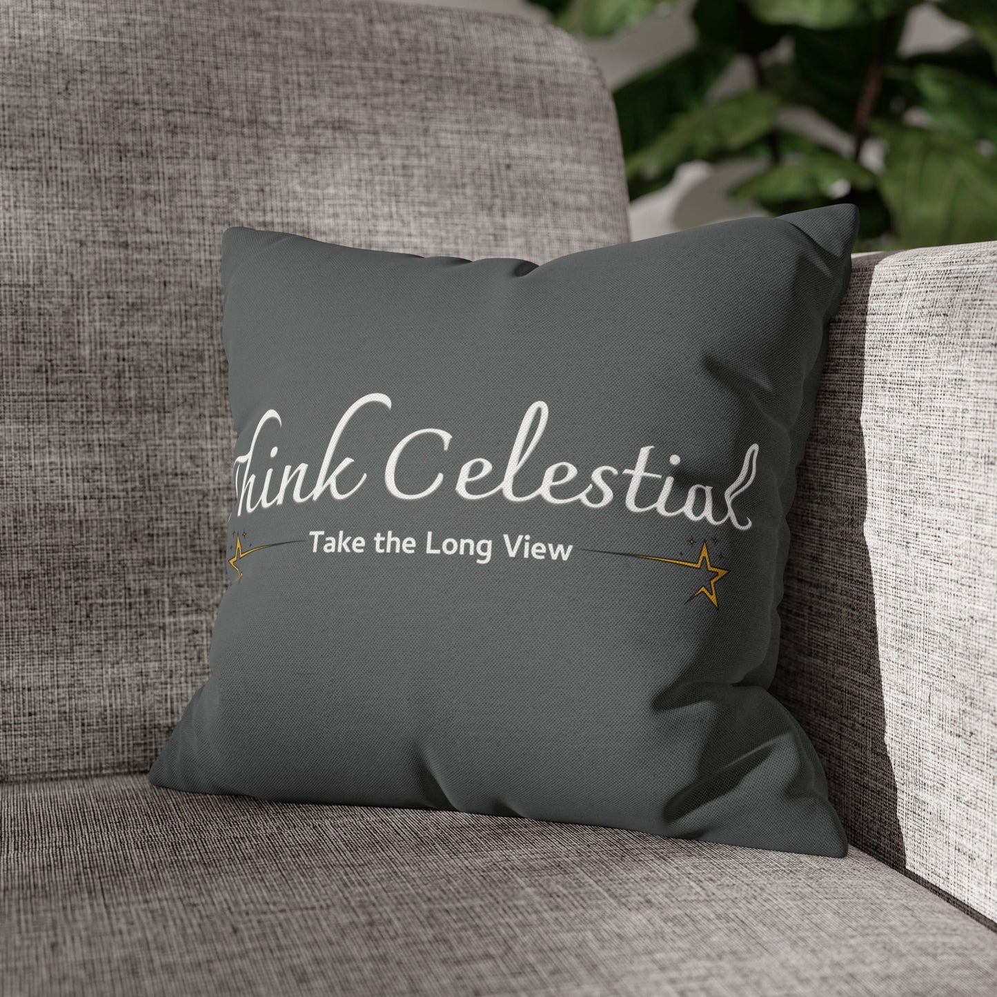 Think Celestial Spun Polyester Square Pillowcase