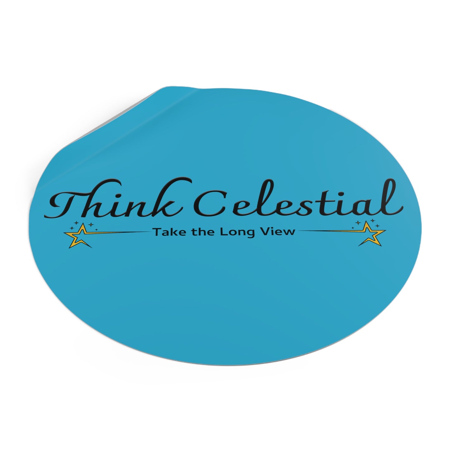 Think Celestial Round Vinyl Stickers