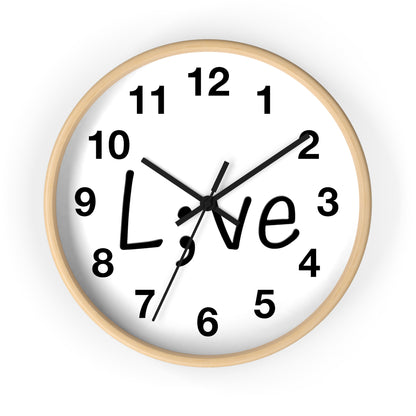 Semi-Colon L;ve Wall Clock