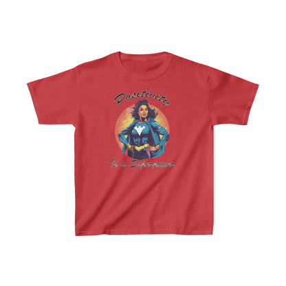 Positivity is a Superpower Female Superhero Kids Heavy Cotton™ Tee