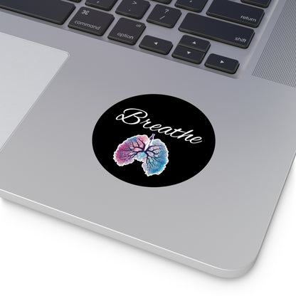 Breathe Round Vinyl Stickers