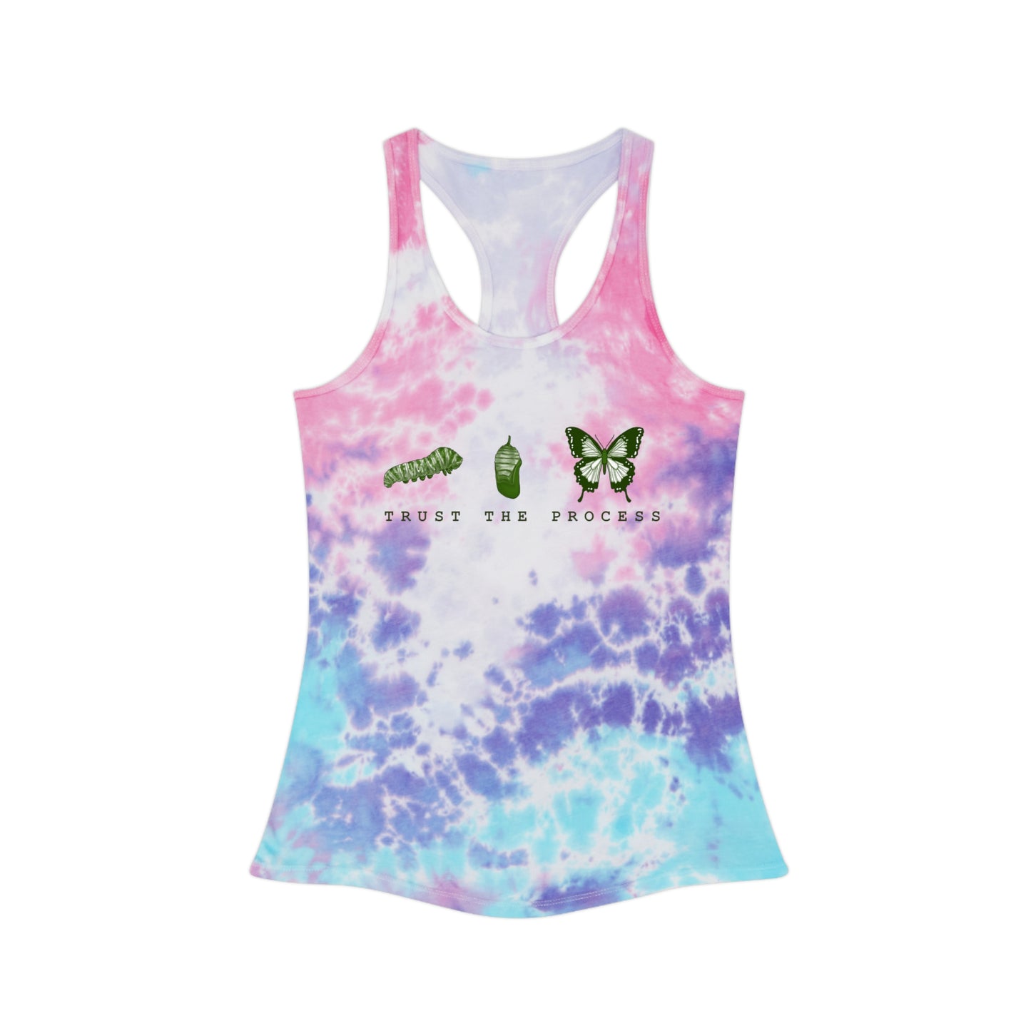 Trust The Process Tie Dye Racerback Tank Top