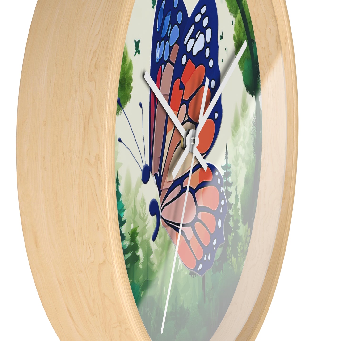 Semi-Colon Butterfly Wall Clock