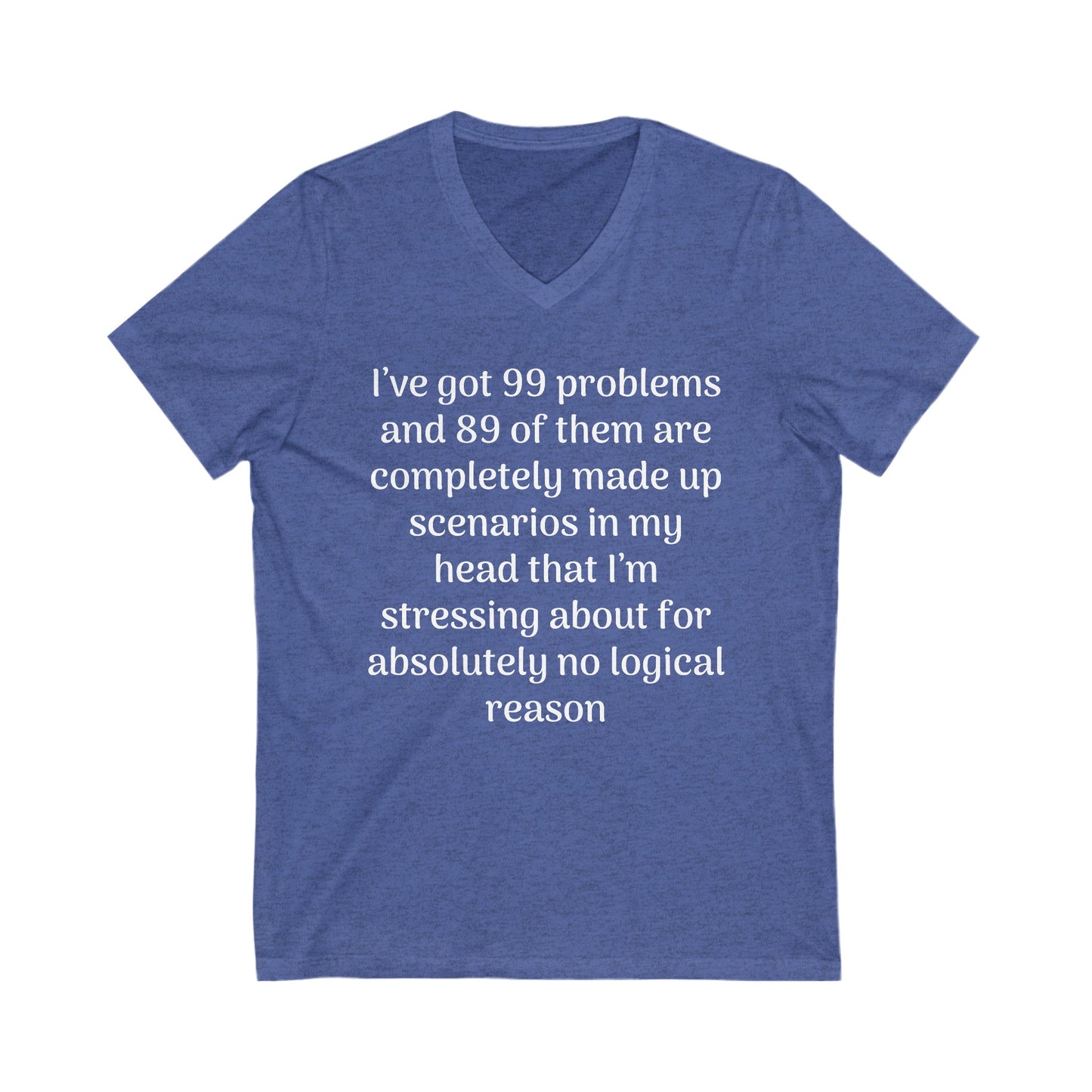 99 Problems Jersey Short Sleeve V-Neck Tee