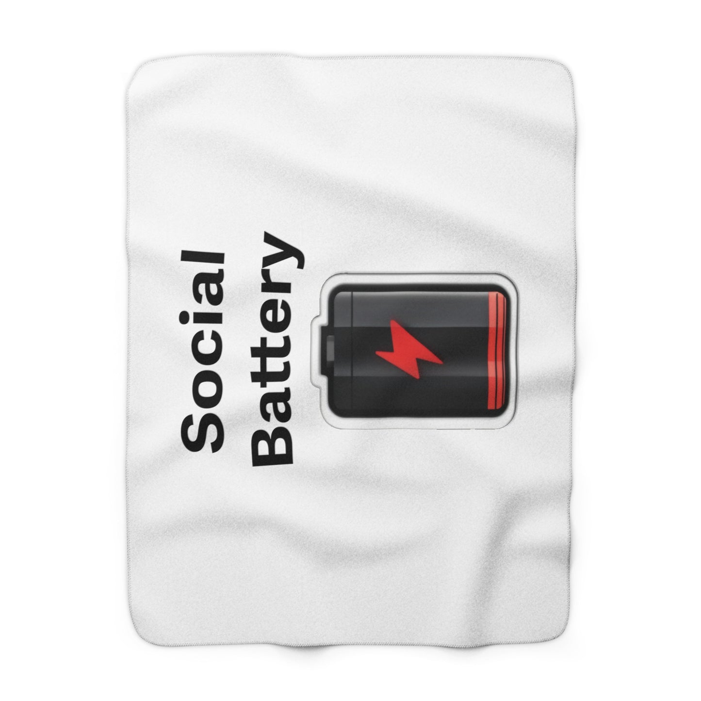 Social Battery Fleece Blanket