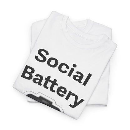 Social Battery Low Unisex Heavy Cotton Tee