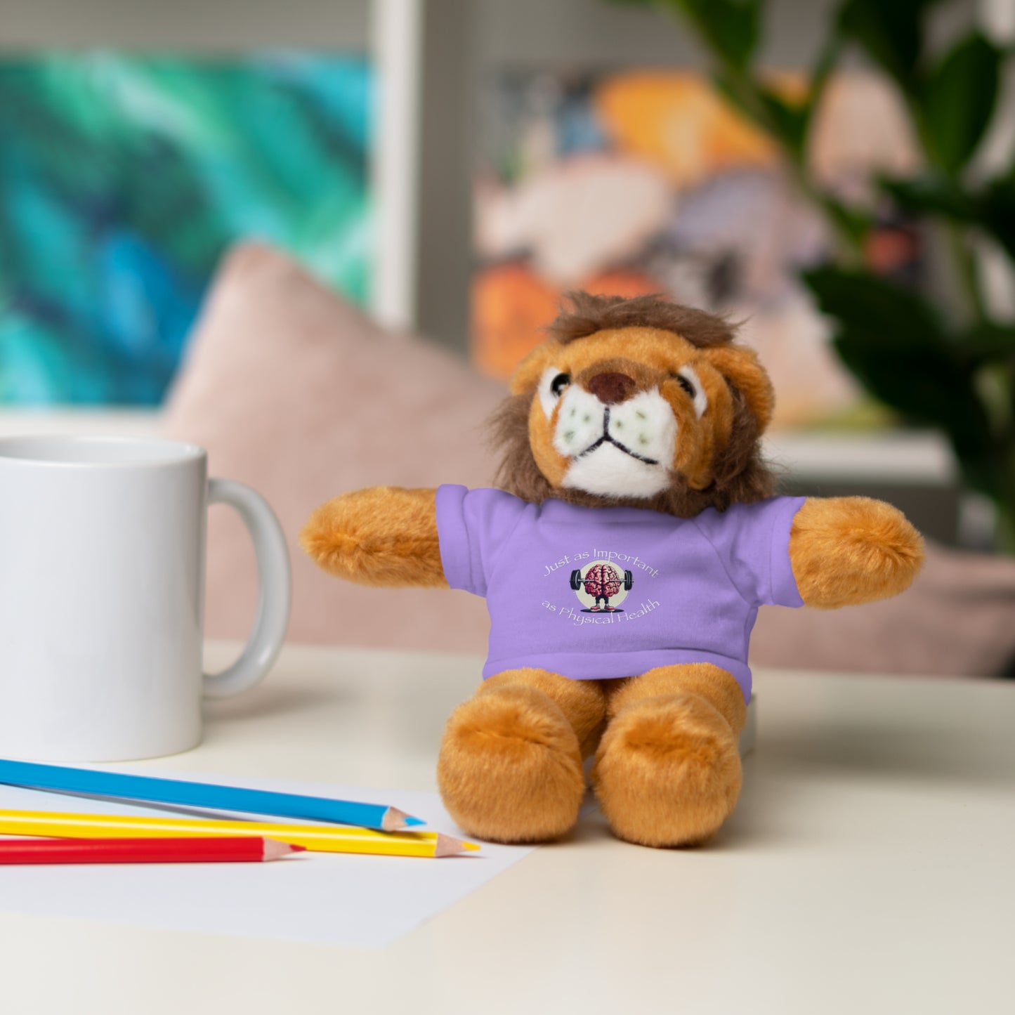 Mental Health Muscle Stuffed Animals with Tee