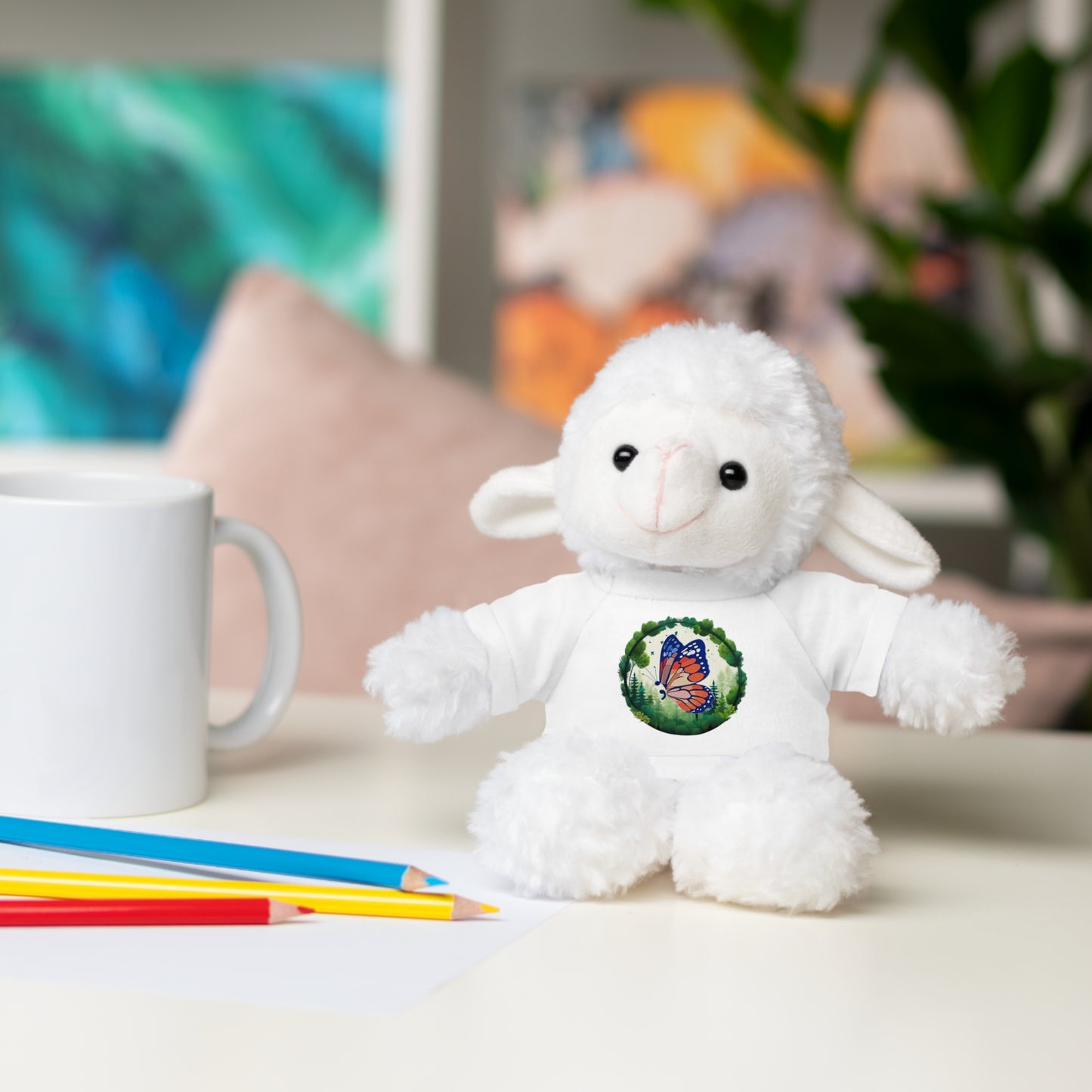 Semi-Colon Butterfly Stuffed Animals with Tee