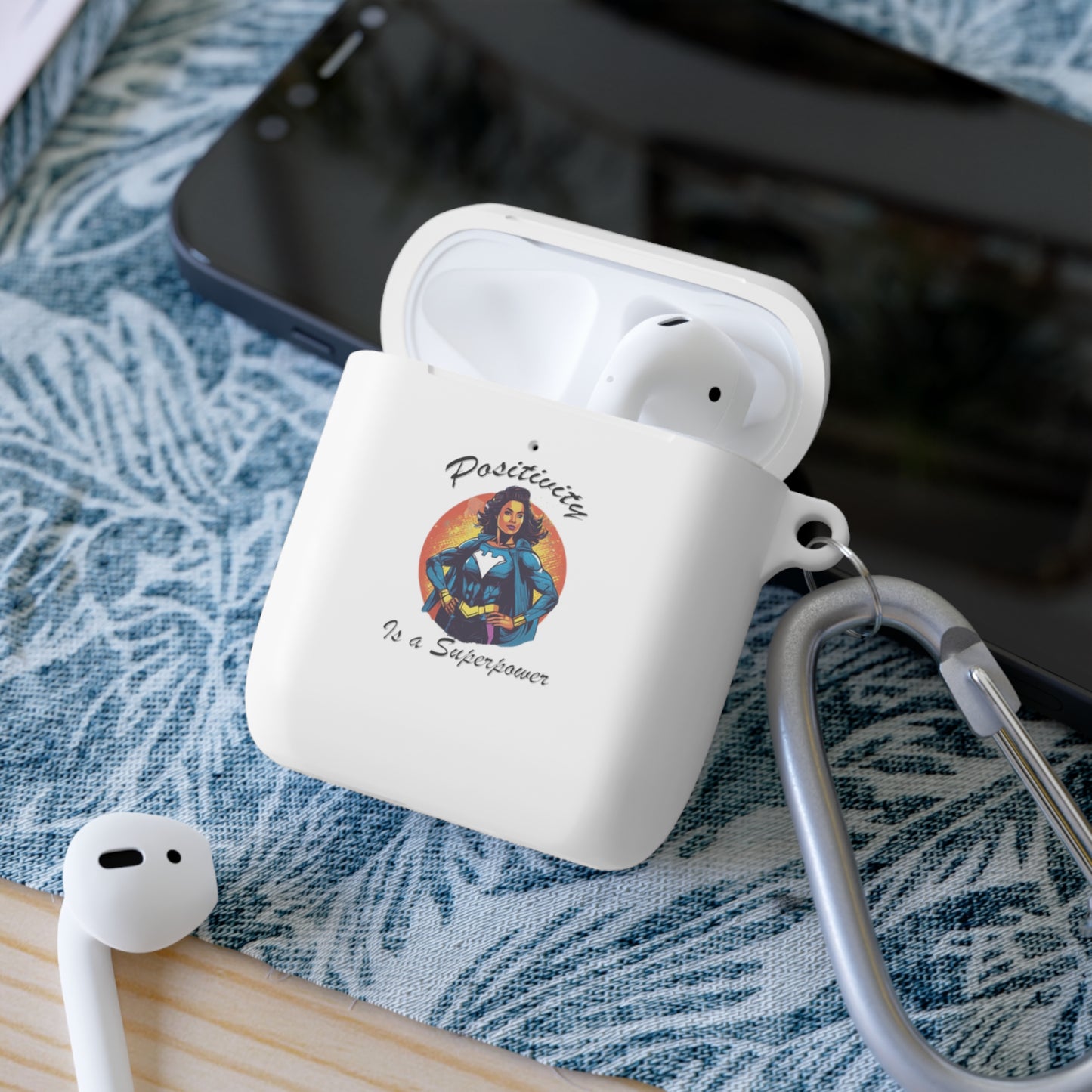 Positivity is a Superpower Female Superhero AirPods and AirPods Pro Case Cover