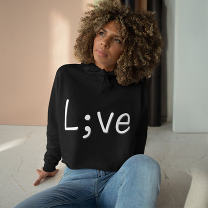 Semi-Colon L;ve Crop Hoodie