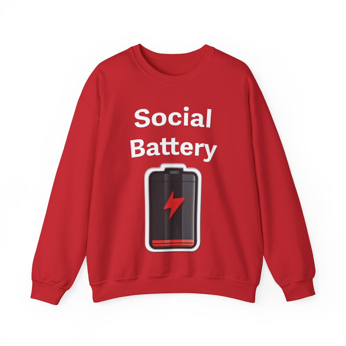 Social Battery Low Unisex Heavy Blend™ Crewneck Sweatshirt