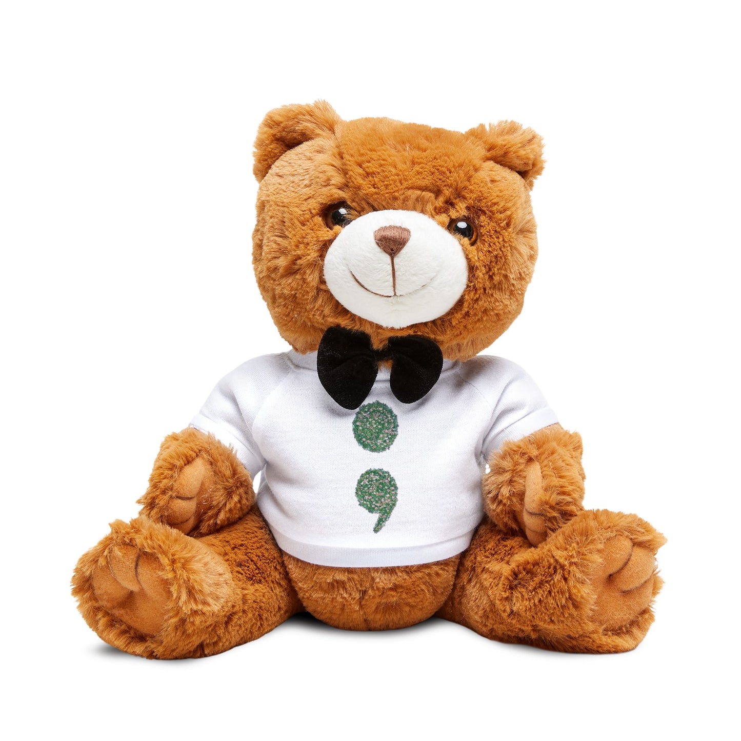 Flowers Semi-Colon Teddy Bear with T-Shirt