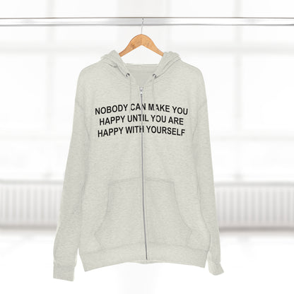 Happy with Yourself Unisex Zip Hoodie