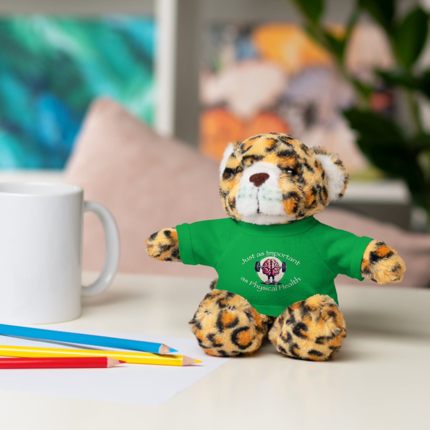 Mental Health Muscle Stuffed Animals with Tee