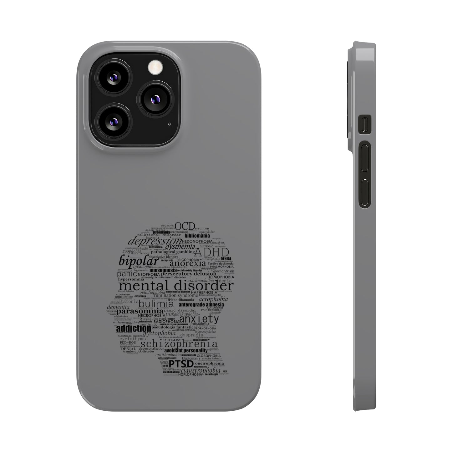 Mental Disorder Silhouette Slim Phone Cases