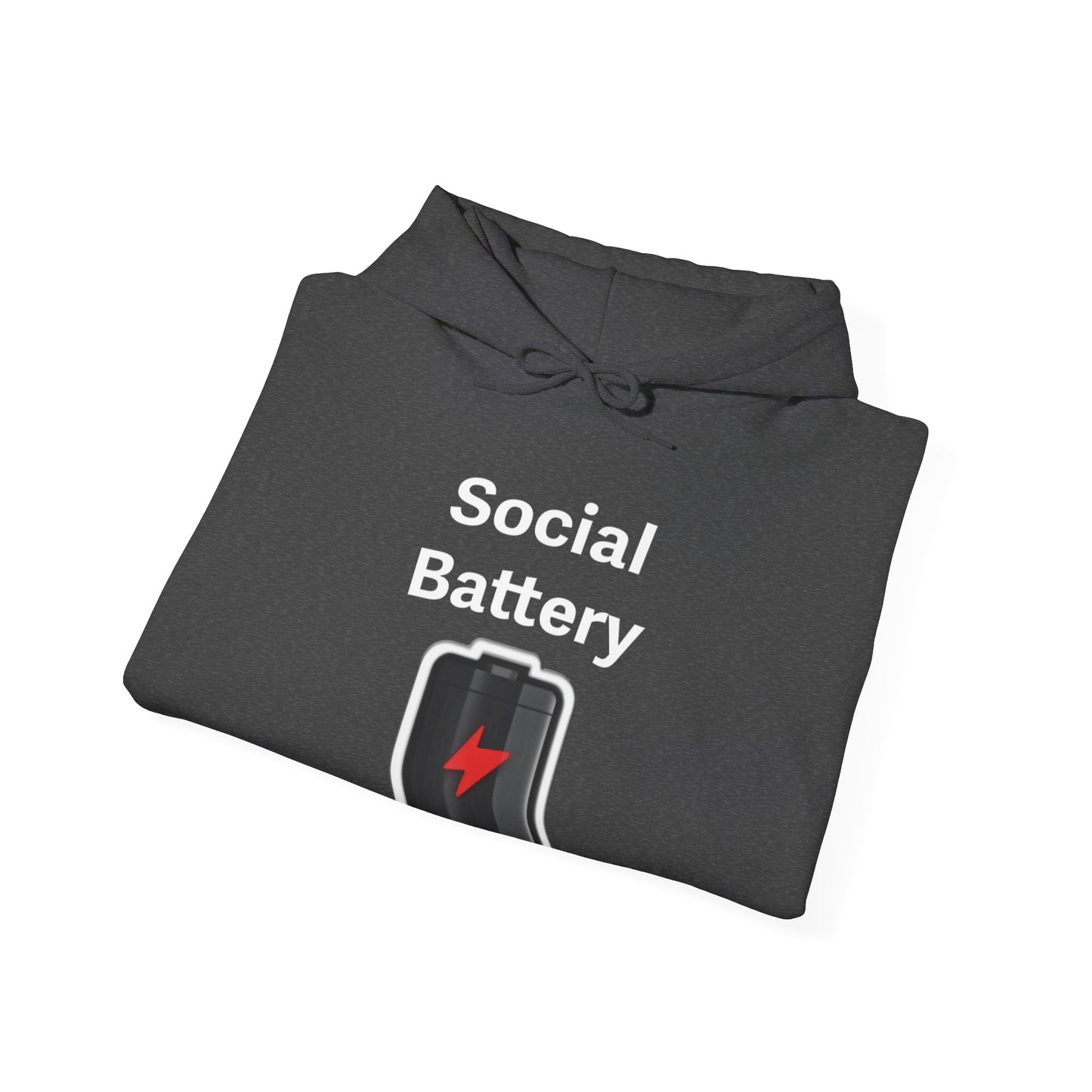 Social Battery Low Heavy Blend™ Hooded Sweatshirt