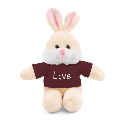 Semi-Colon L;ve Stuffed Animals with Tee