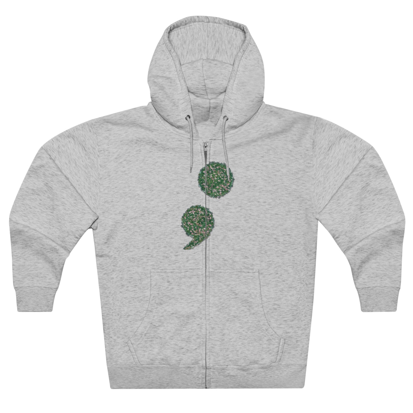 Flowers Semi-Colon Unisex Zip Hoodie