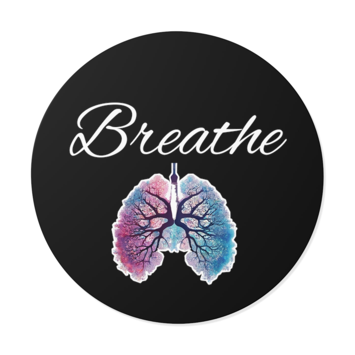 Breathe Round Vinyl Stickers