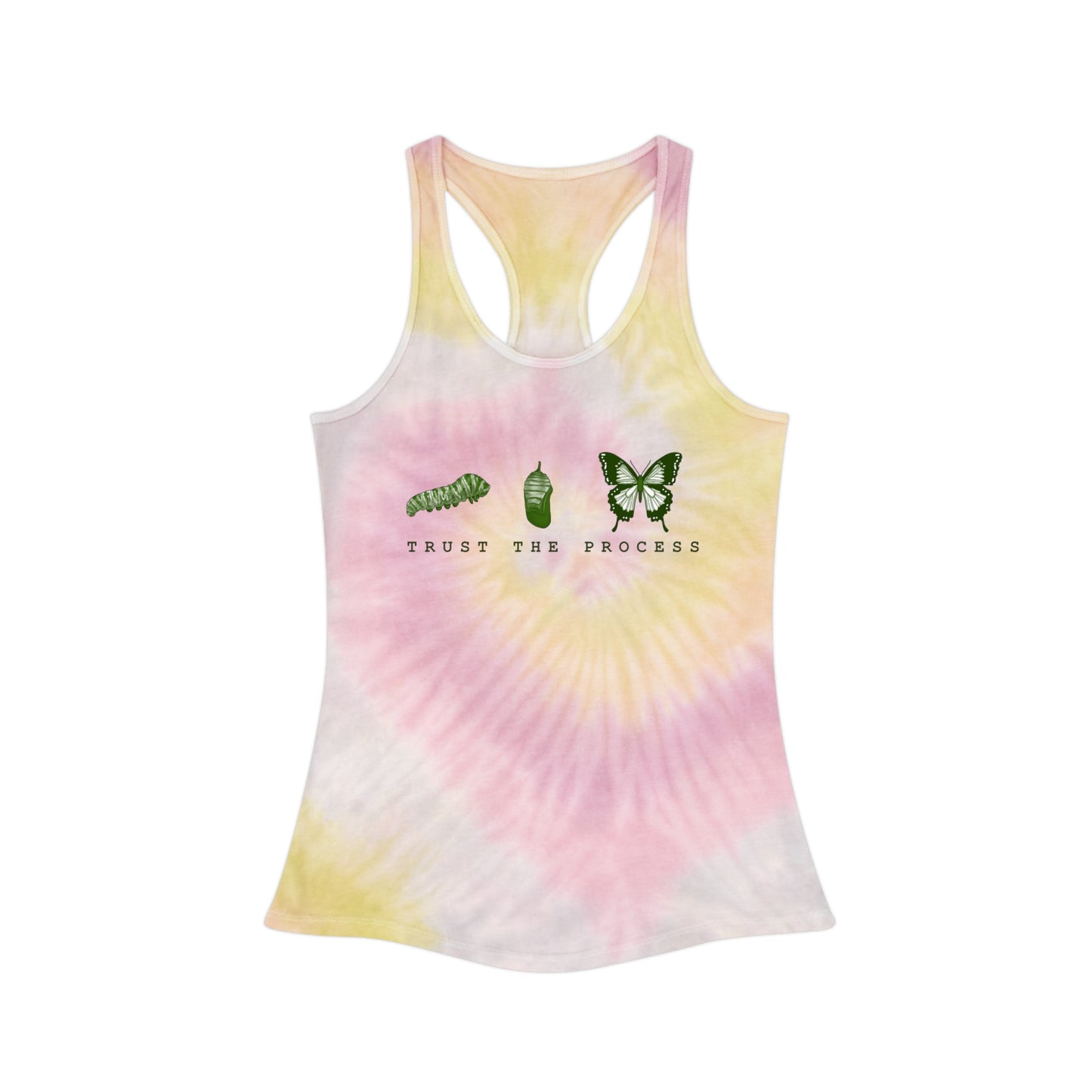 Trust The Process Tie Dye Racerback Tank Top