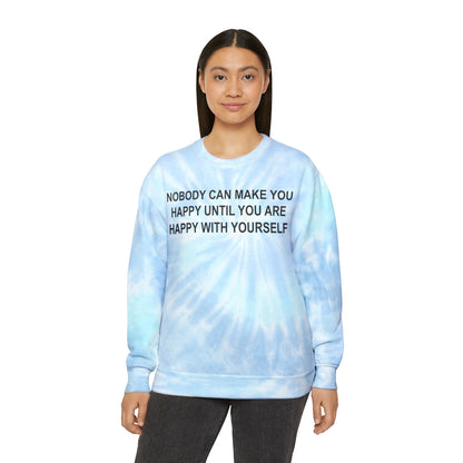 Happy with Yourself Unisex Tie-Dye Sweatshirt