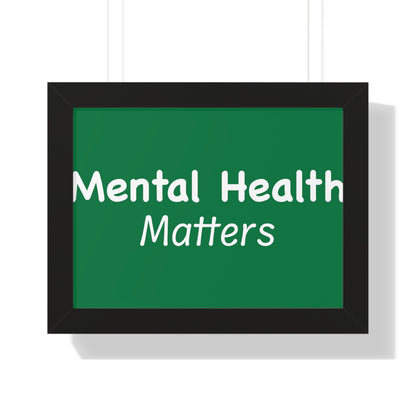 Mental Health Matters Framed Horizontal Poster