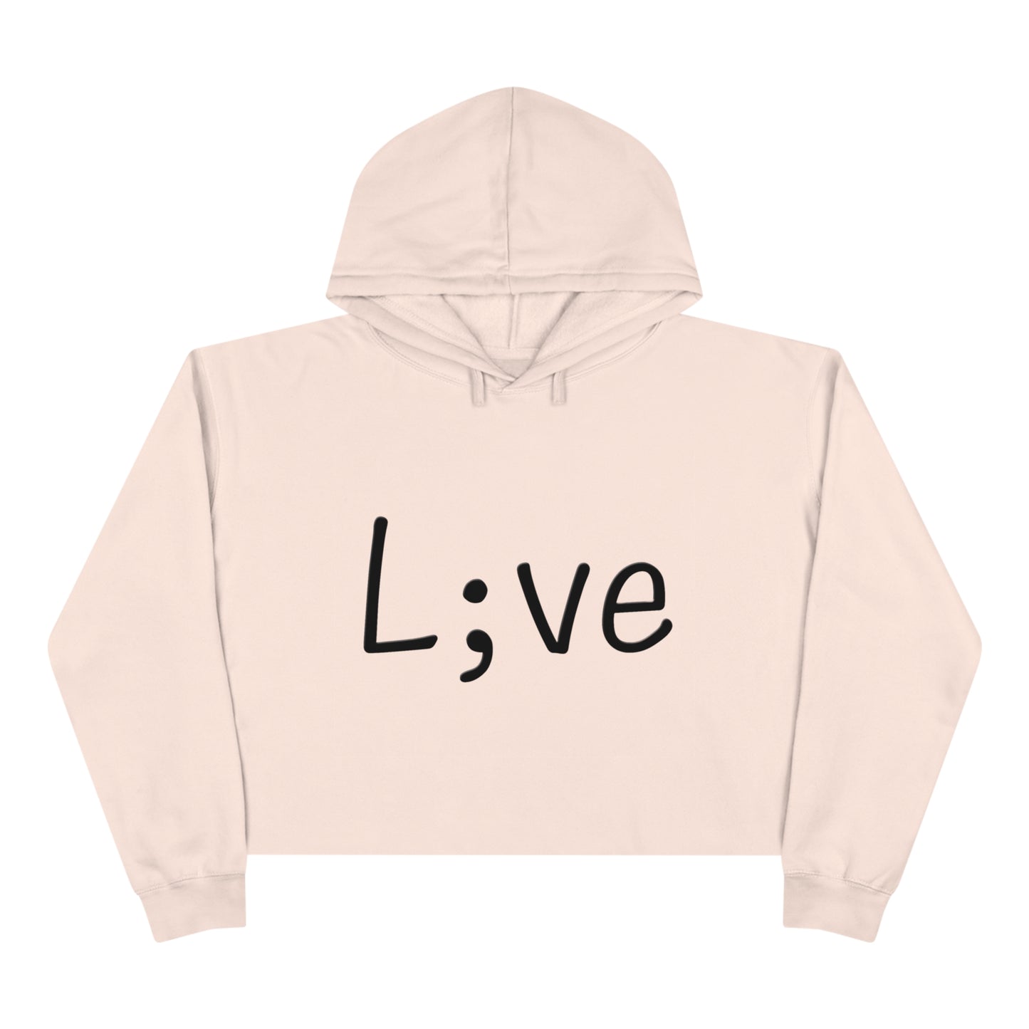 Semi-Colon L;ve Crop Hoodie