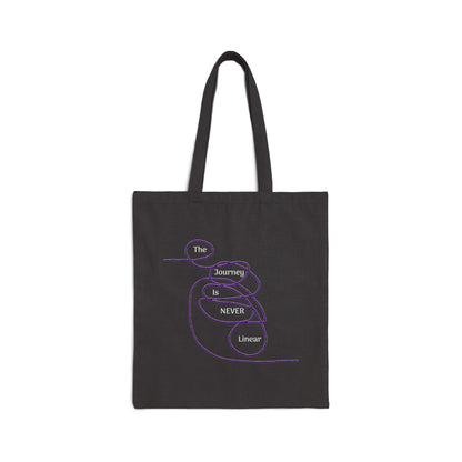 The Journey is Never Linear Cotton Canvas Tote Bag