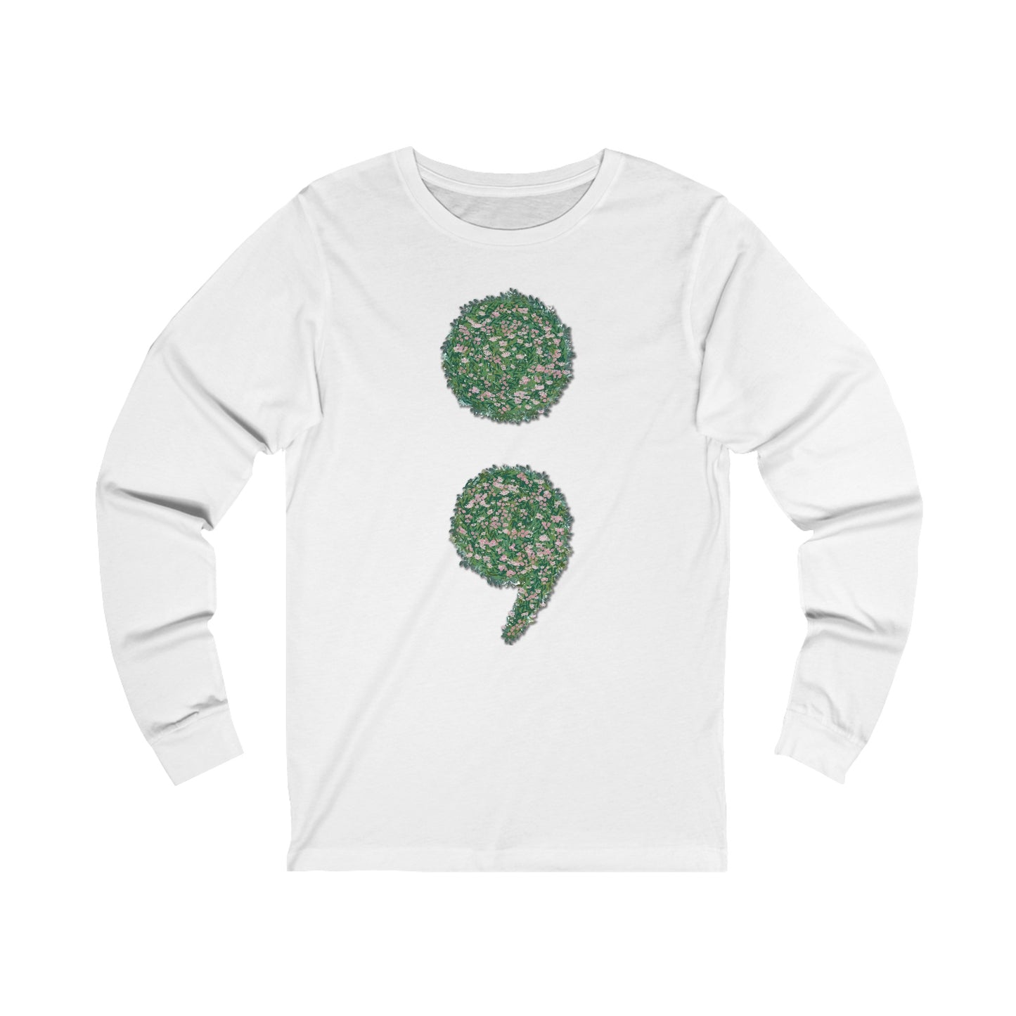 Flowers Semi-Colon Jersey Long Sleeve Tee