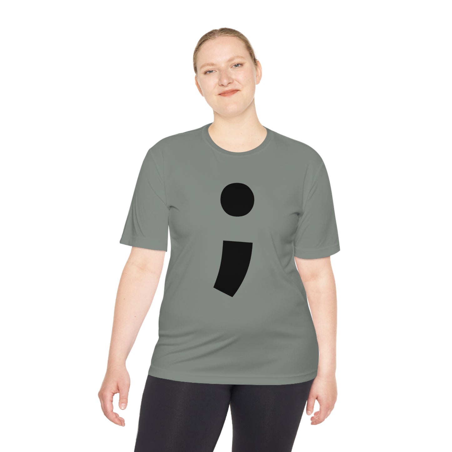 Semi-Colon ; Moisture Wicking Tee