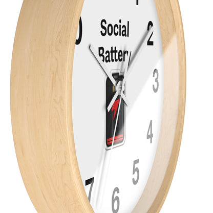 Social Battery Wall Clock