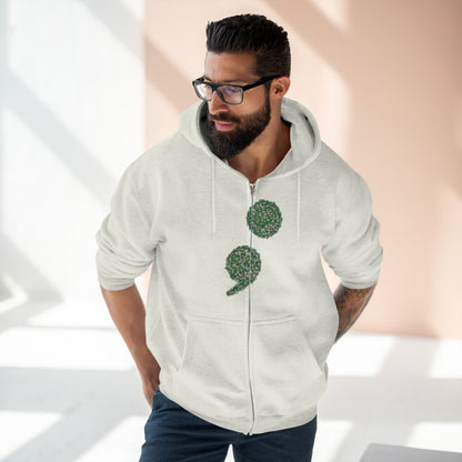 Flowers Semi-Colon Unisex Zip Hoodie