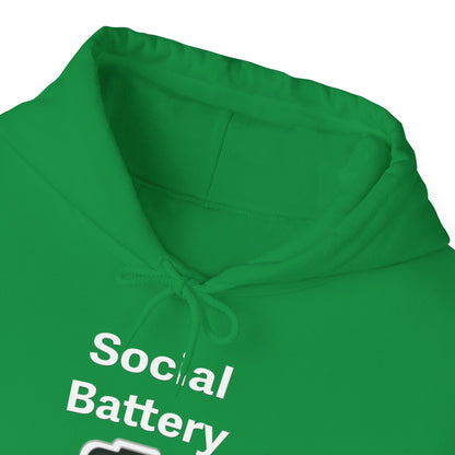 Social Battery Low Heavy Blend™ Hooded Sweatshirt