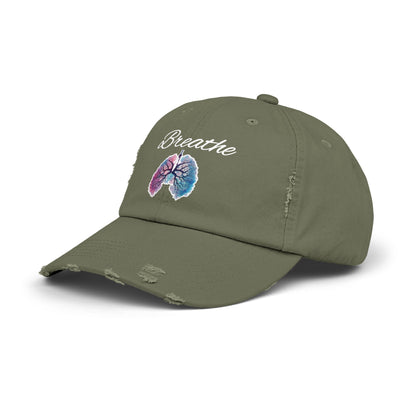 Breathe Unisex Distressed Cap