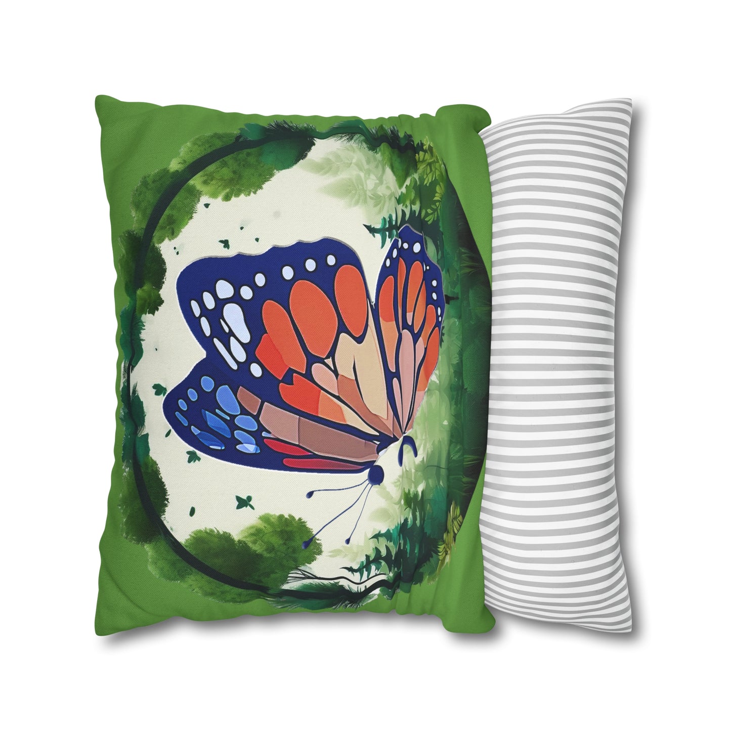 Semi-Colon Butterfly Spun Polyester Square Pillowcase