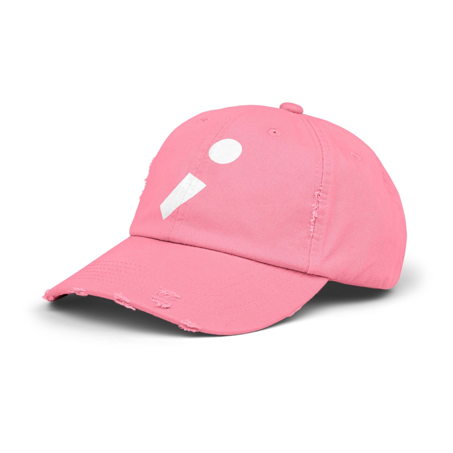 Semi-Colon ; Unisex Distressed Cap