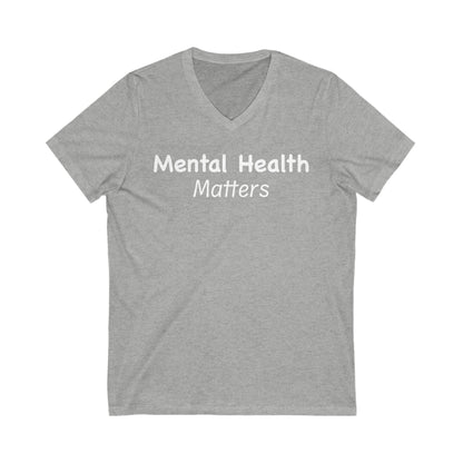 Mental Health Matters Jersey Short Sleeve V-Neck Tee