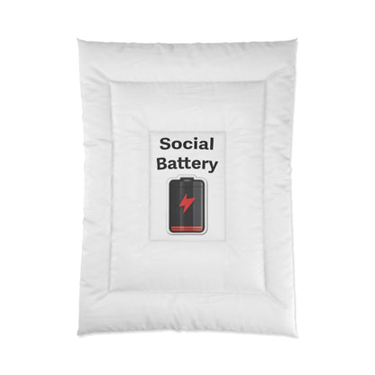 Social Battery Low Comforter