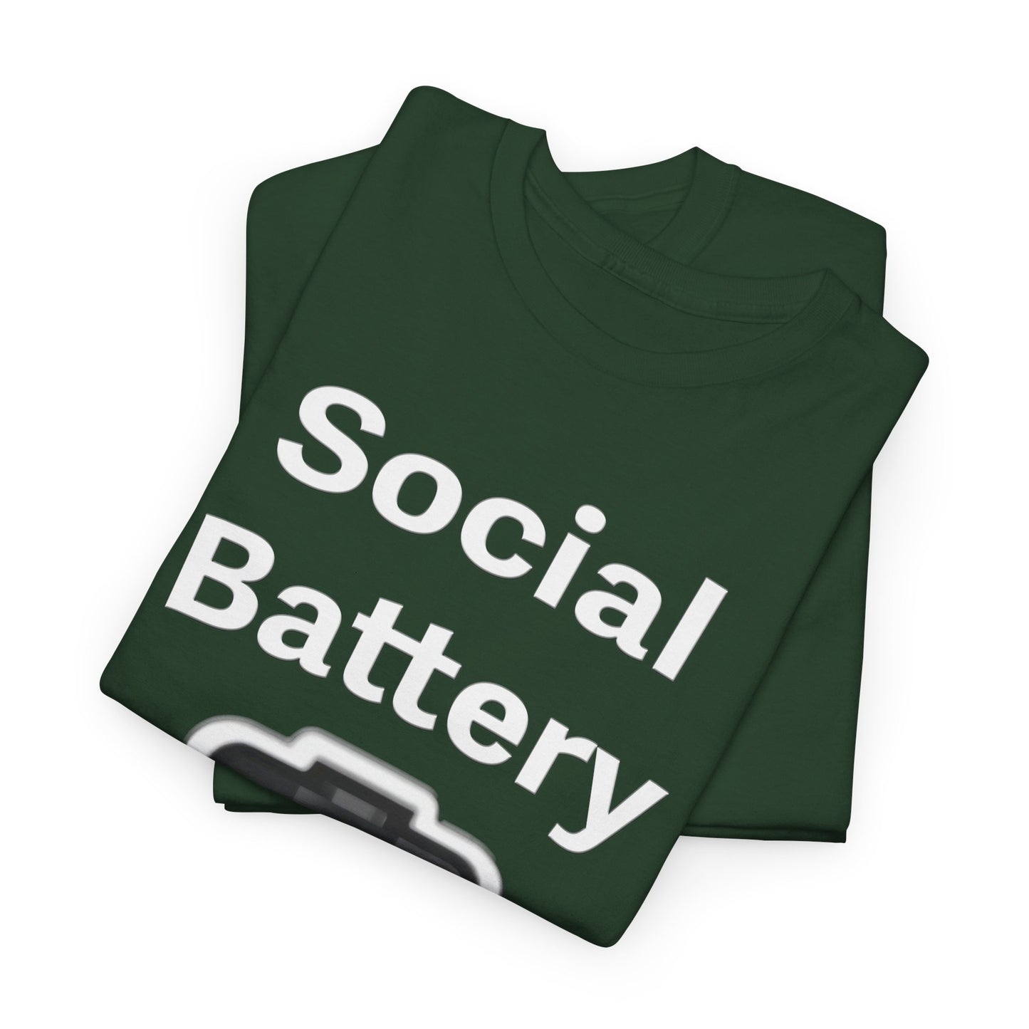 Social Battery Low Unisex Heavy Cotton Tee