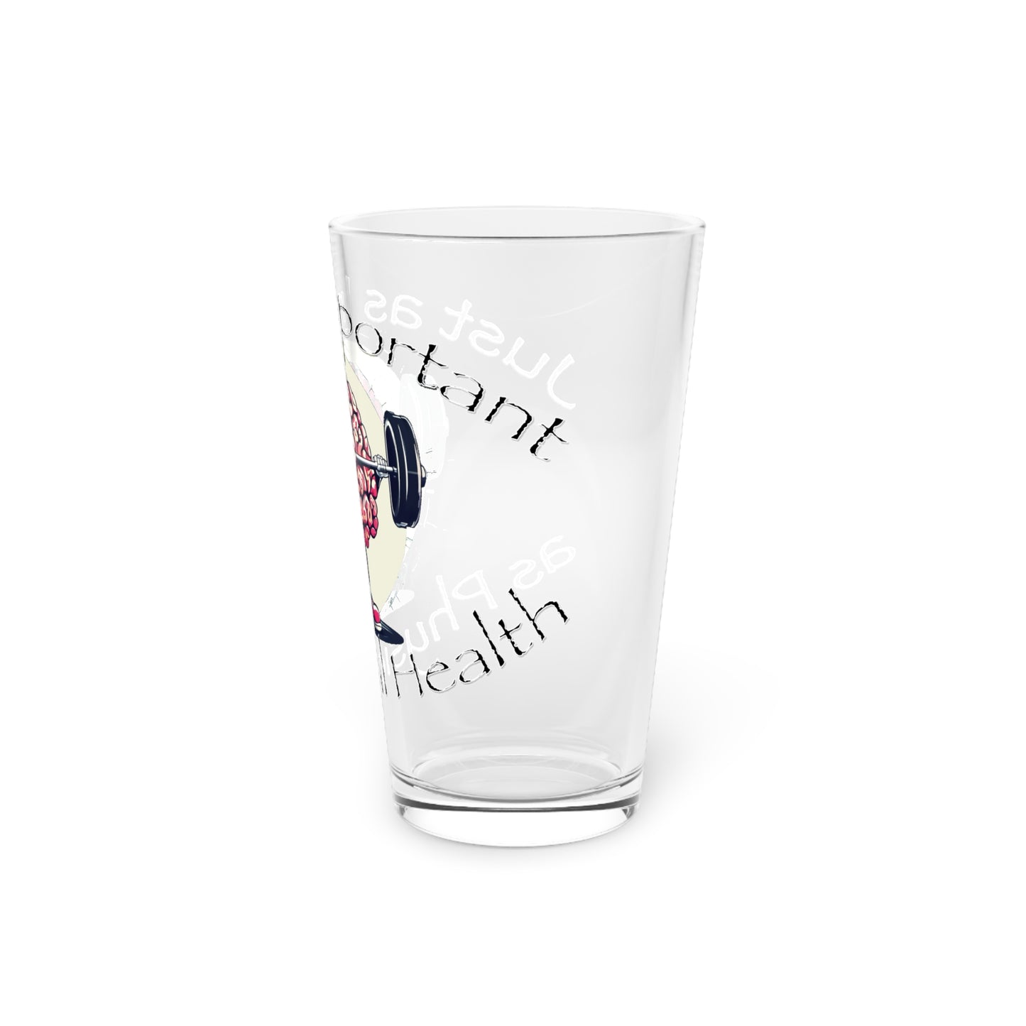 Mental Health Muscle 16oz Pint Glass