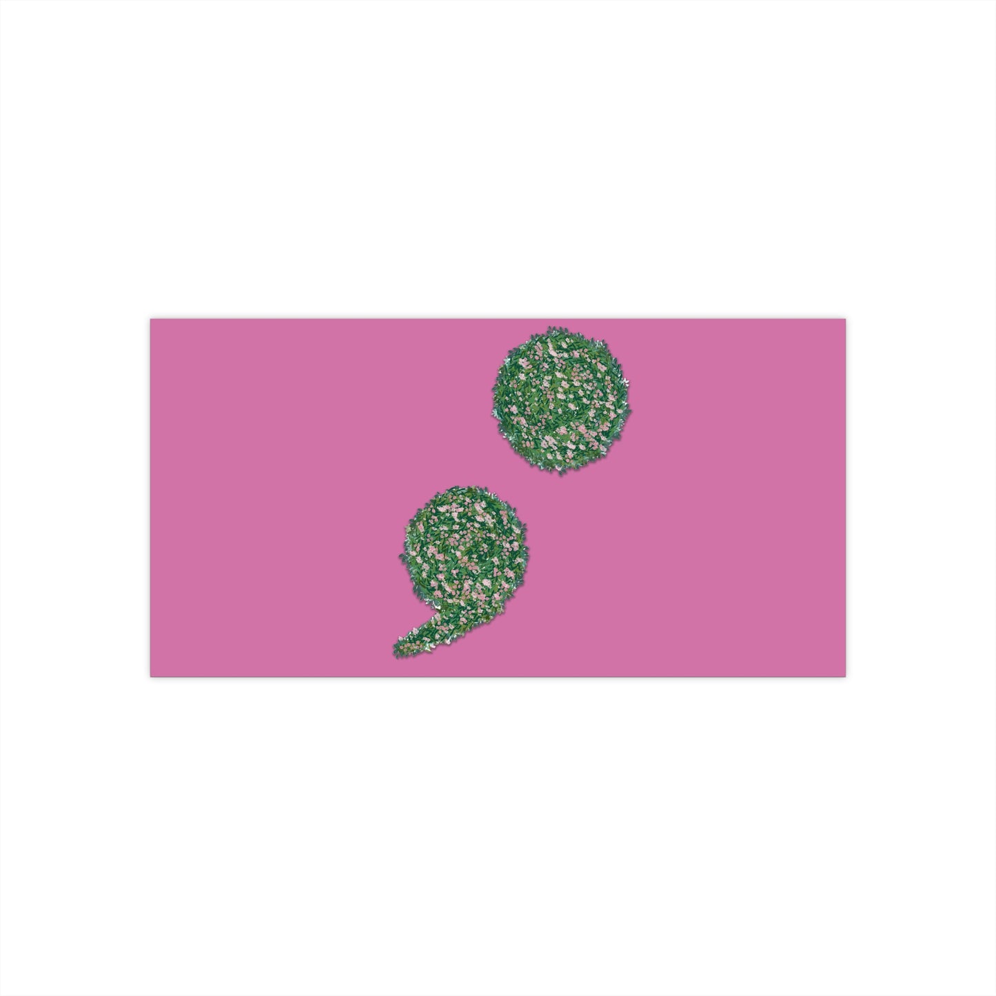 Flowers Semi-Colon Bumper Stickers