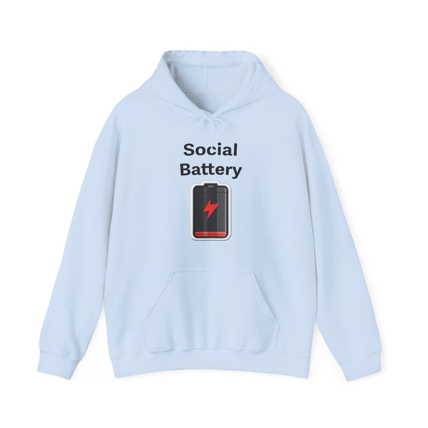 Social Battery Low Heavy Blend™ Hooded Sweatshirt