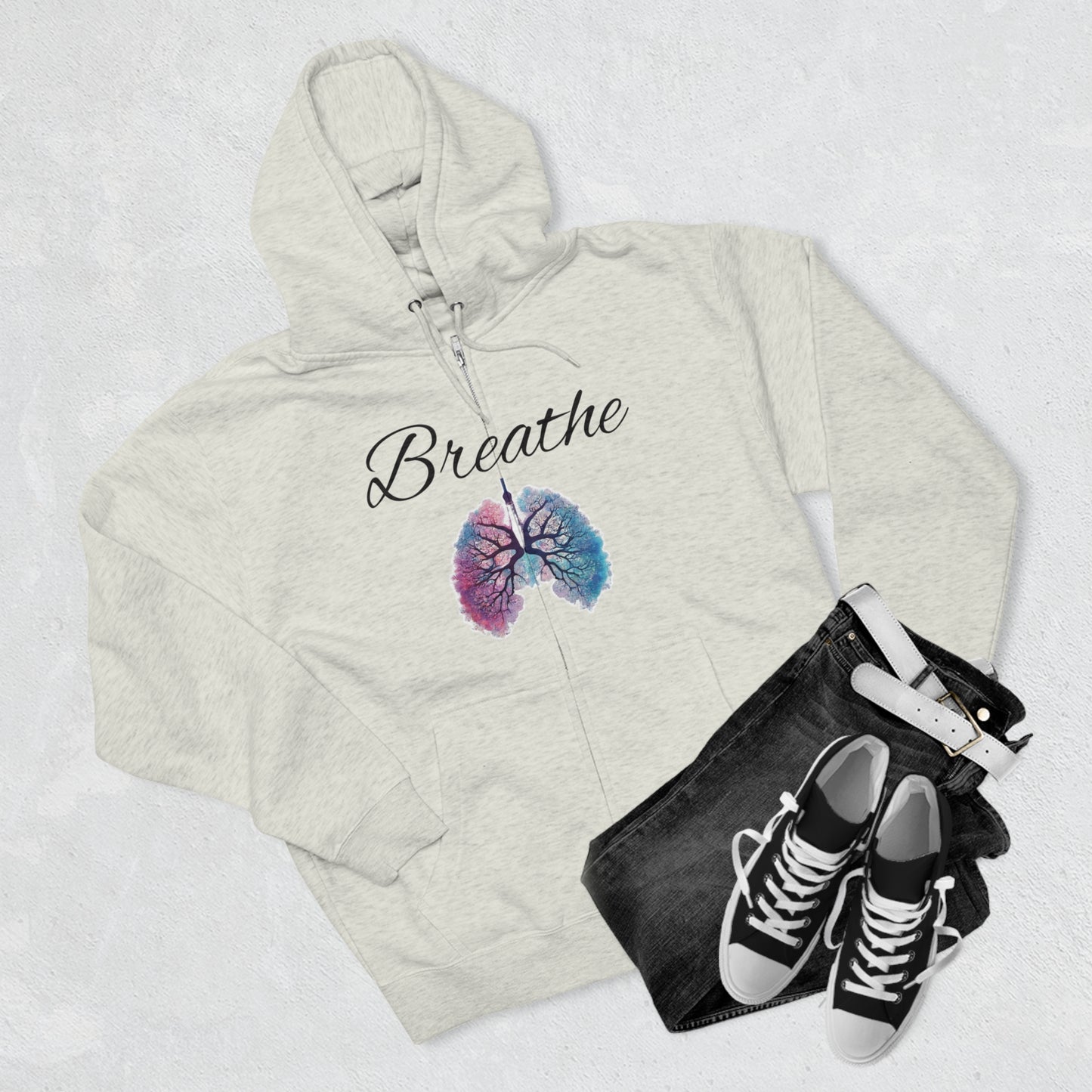 Breathe Unisex Zip Hoodie