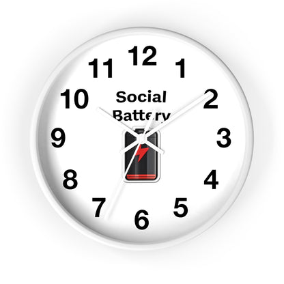 Social Battery Wall Clock