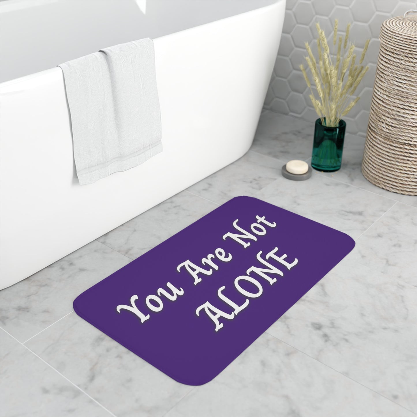 You Are Not Alone Memory Foam Bath Mat