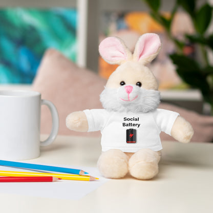 Social Battery Low Stuffed Animals with Tee