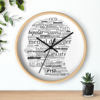 Mental Disorder Silhouette Wall Clock